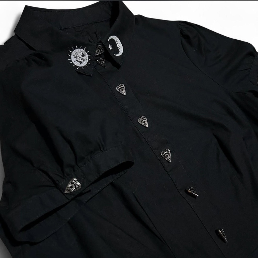 Hell Bunny Gothic Wiccan Black Dress - Picture 3 of 8